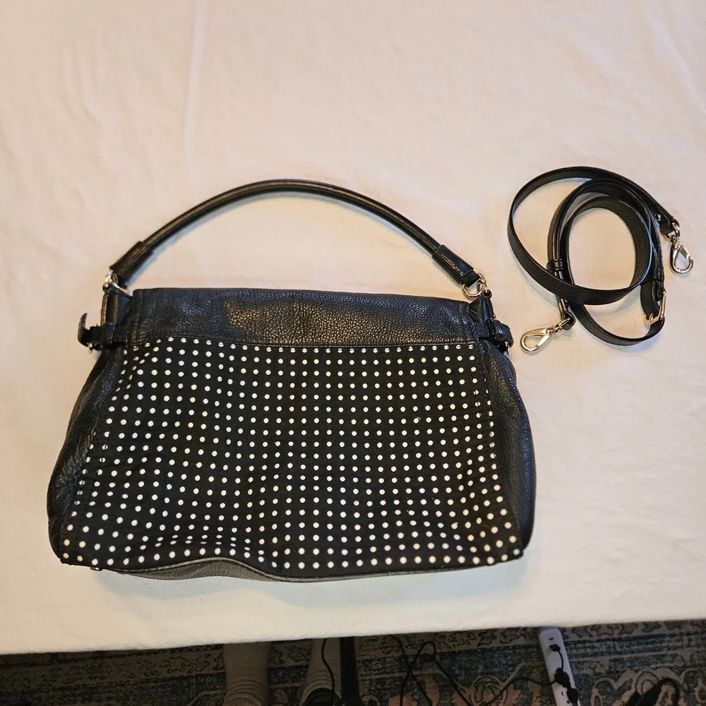 Kate Spade Cobble Hill Little‎ Minka Black Leather Polka Dot Satchel Crossbody